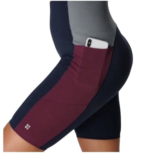 Sweaty Betty Power sculpt bike shorts high waist color blocked women’s XS active - Picture 1 of 8
